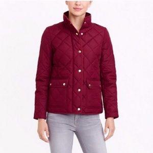 J. Crew Burgundy Quilted Jacket